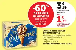 Maximarché Nestle Cones crème glacée extreme offre