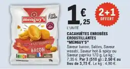 E.Leclerc menguy's CACAHUÈTES ENROBÉES CROUSTILLANTES offre