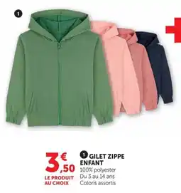 Super U GILET ZIPPE ENFANT offre