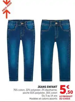 Super U JEANS ENFANT offre