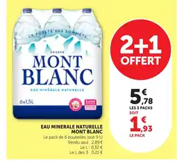Bi1 MONT BLANC EAU MINERALE NATURELLE offre