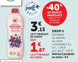 Maximarché SIROP U offre