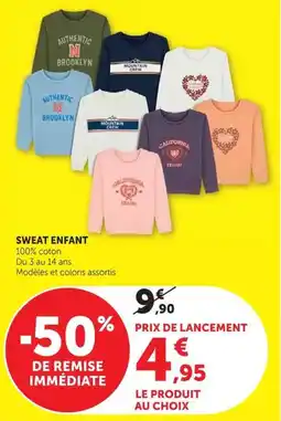 Super U SWEAT ENFANT offre