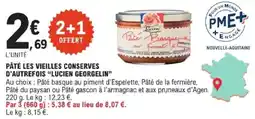 E.Leclerc Lucien Georgelin Pâté Basque au piment d'Espelette offre