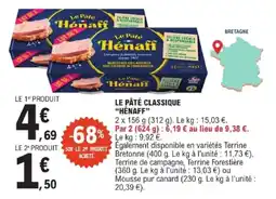 E.Leclerc Hénaff Le Pâté Classique offre