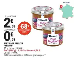 E.Leclerc Hénaff Tartenade apéritif offre