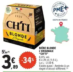 E.Leclerc CH'TI BIÈRE BLONDE offre