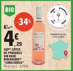 E.Leclerc CONSCIENCE Vin rosé offre