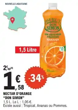 E.Leclerc DON SIMON NECTAR D'ORANGE offre