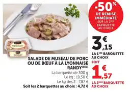 Bi1 Randy SALADE DE MUSEAU DE PORC OU DE BŒUF À LA LYONNAISE offre