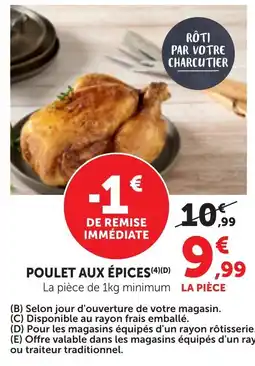 Bi1 POULET AUX ÉPICES offre