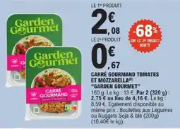 E.Leclerc Garden Gourmet Carré Gourmand Tomates et Mozzarella offre