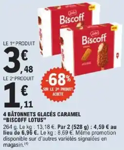 E.Leclerc Biscoff Bâtonnets glacés caramel offre