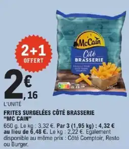 E.Leclerc McCain Frites surgelées Côté Brasserie offre