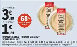 E.Leclerc L'atelier blini houmous extra format special offre