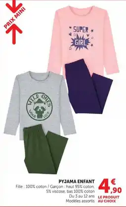 Super U PYJAMA ENFANT offre