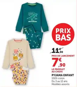 Super U PYJAMA ENFANT offre