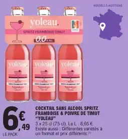 E.Leclerc Yoleau cocktail sans alcool spritz framboise timut offre