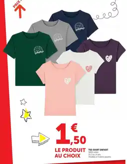 Super U TEE-SHIRT ENFANT offre