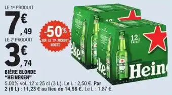 E.Leclerc Heineken Bière blonde offre