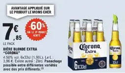E.Leclerc Corona Bière blonde extra offre