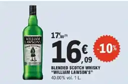 E.Leclerc WILLIAM LAWSON'S Blended Scotch Whisky offre