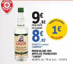 E.Leclerc LAGOA Rhum Blanc offre