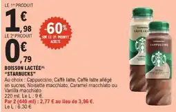 E.Leclerc STARBUCKS BOISSON LACTÉE offre