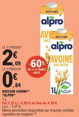 E.Leclerc Alpro boisson avoine offre