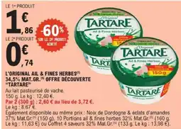 E.Leclerc Tartare ail & fines herbes offre