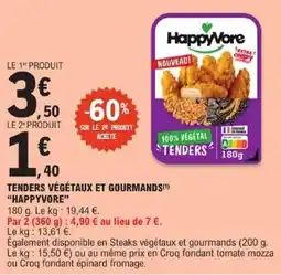 E.Leclerc Happyvore Tenders végétaux et gourmands offre