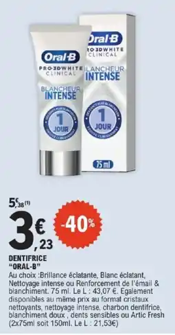 E.Leclerc Oral-B DENTIFRICE offre