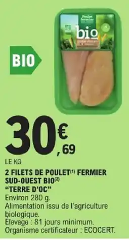 E.Leclerc Poulet fermier bio offre