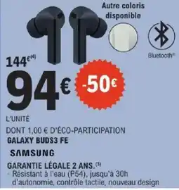 E.Leclerc SAMSUNG GALAXY BUDS3 FE offre