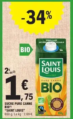 E.Leclerc SAINT LOUIS SUCRE PURE CANNE BIO offre