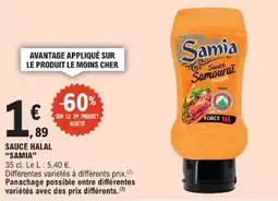 E.Leclerc Samia Sauce Samouraï offre