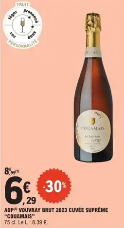 E.Leclerc COUAMAIS AOP VOUVRAY BRUT 2023 offre