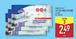 ALDI POWER FORCE Lingettes anti-bactériennes offre