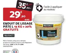 Bricomarché PRESTONETT ENDUIT DE LISSAGE offre