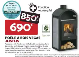 Bricomarché JUSTUS POÊLE À BOIS VEGAS offre