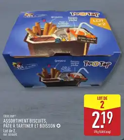 ALDI TRIO TOP ASSORTIMENT BISCUITS, PÂTE À TARTINER ET BOISSON offre