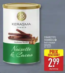 ALDI KERASMA Gaufrettes Roulées Noisette & Cacao offre