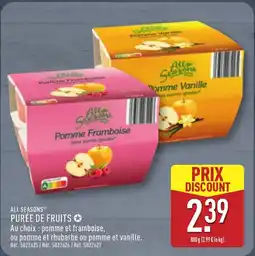 ALDI All Seasons Purée de fruits offre