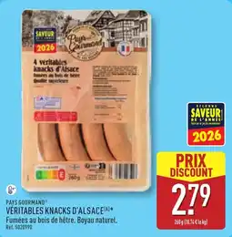 ALDI PAYS GOURMAND VÉRITABLES KNACKS D'ALSACE offre