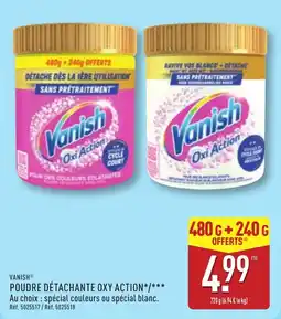ALDI Vanish Poudre détachante Oxy Action offre