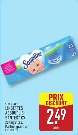ALDI Soupline Lingettes assouplis-santes offre