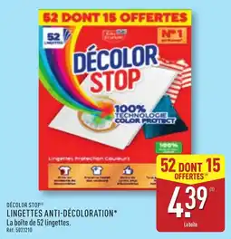 ALDI DÉCOLOR STOP LINGETTES ANTI-DÉCOLORATION offre