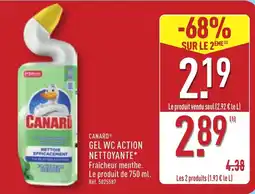 ALDI CANARD GEL WC ACTION NETTOYANTE offre