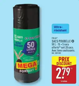 ALDI FOLIA SACS POUBELLE offre
