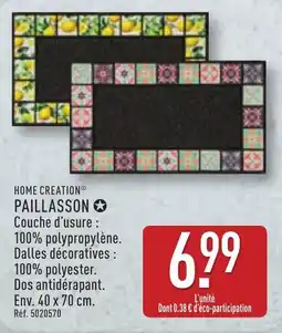 ALDI HOME CREATION PAILLASSON offre
